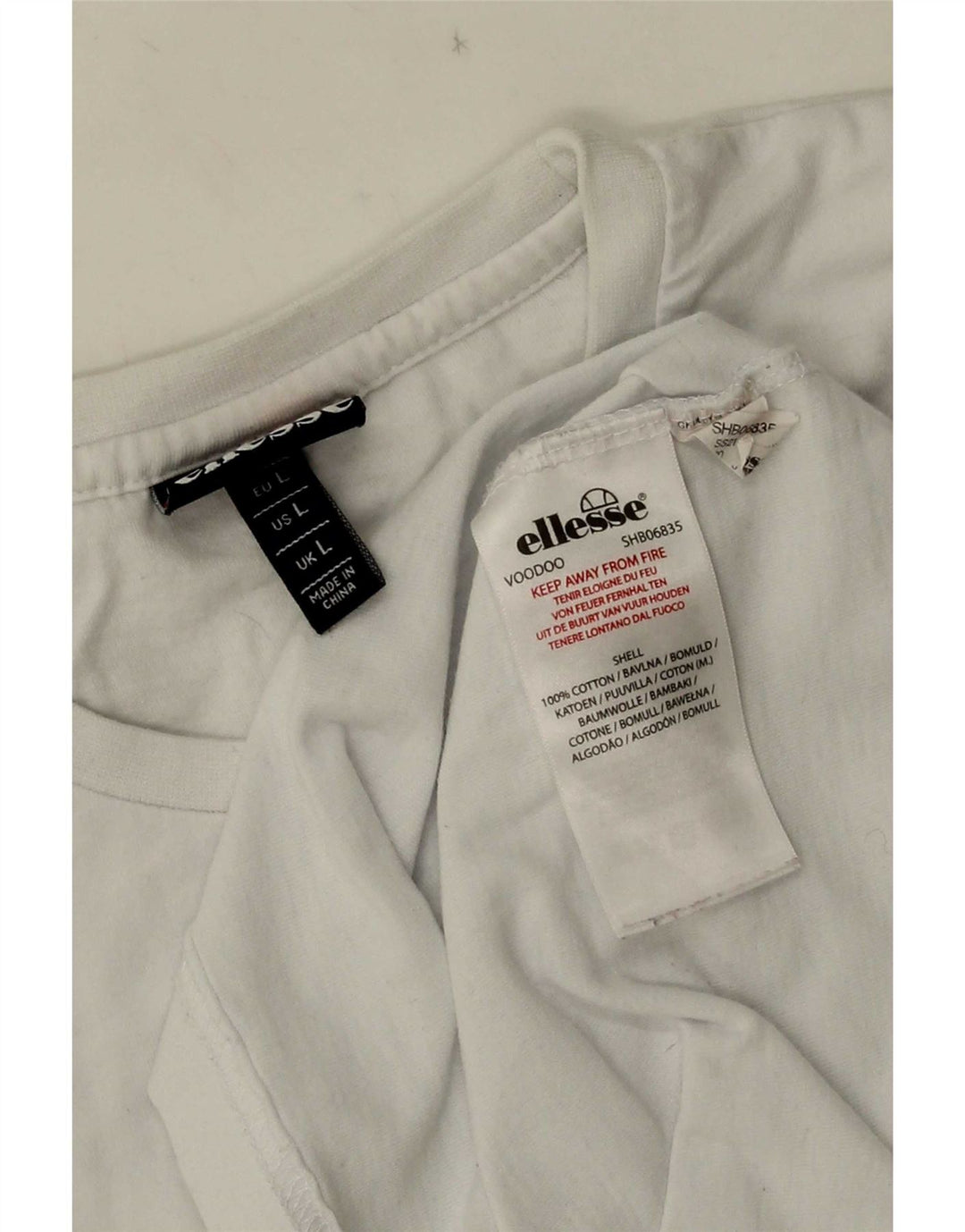 Ανδρικό T-Shirt Ellesse Top Large White Βαμβακερό
