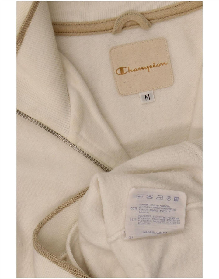 Champion Γυναικείο Φούτερ με φερμουάρ Jumper UK 14 Μεσαίο λευκό βαμβακερό