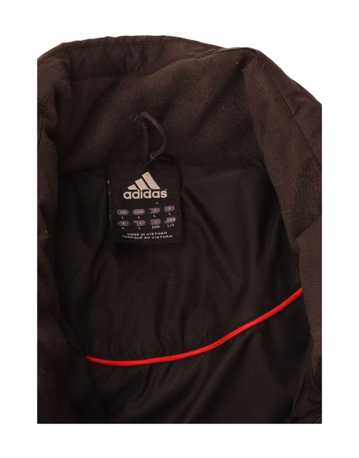 Adidas Ανδρικό μπουφάν με επένδυση UK 40 μεγάλο μαύρο πολυεστέρα