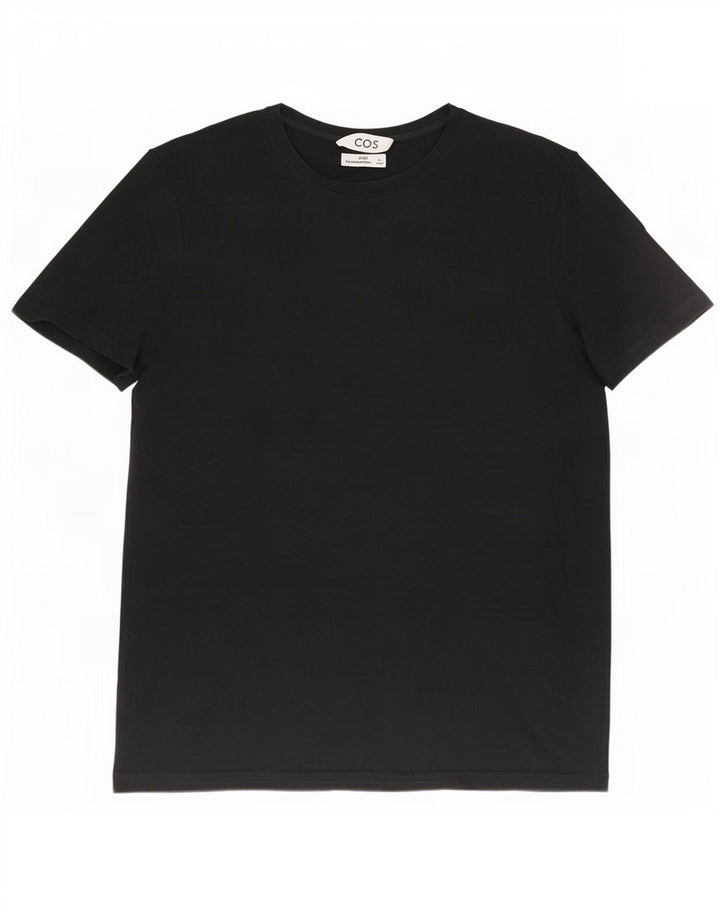 Ανδρικό T-Shirt Cos Regular Top μεγάλο μαύρο βαμβακερό