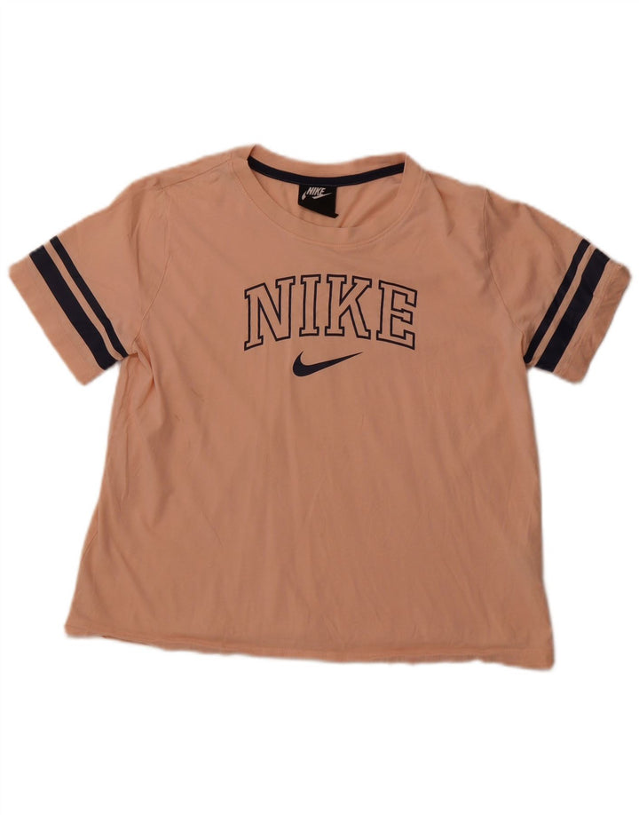 Γυναικείο γραφικό μπλουζάκι NIKE Top UK 14 μεγάλο ροζ βαμβακερό
