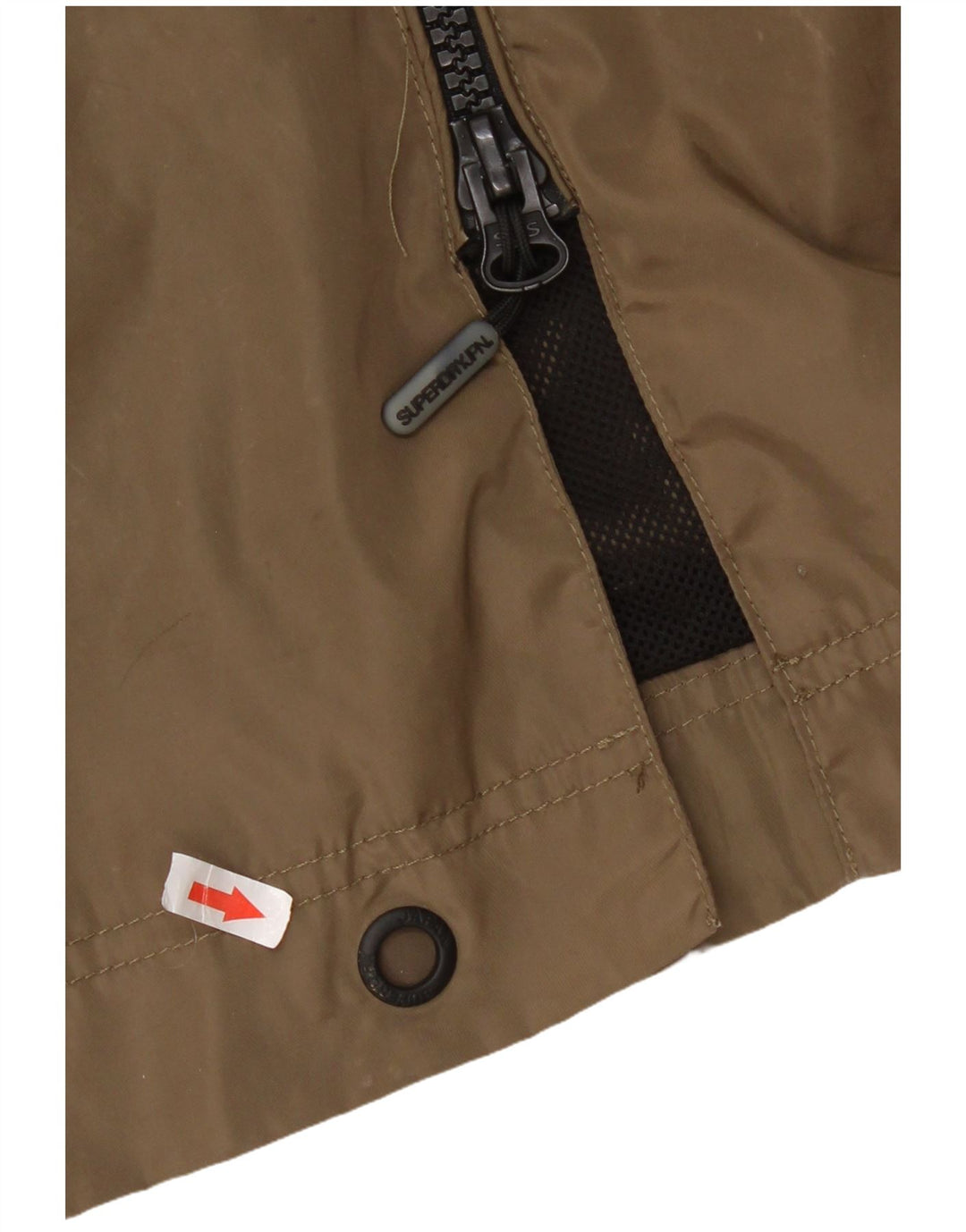 Superdry γυναικείο μπουφάν βροχής με κουκούλα UK 14 Large Khaki Polyester