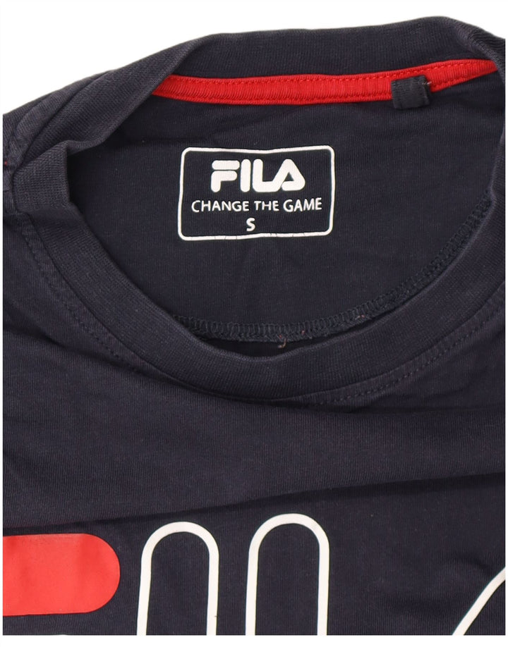 Ανδρικό γραφικό T-Shirt FILA Top Small Navy Blue