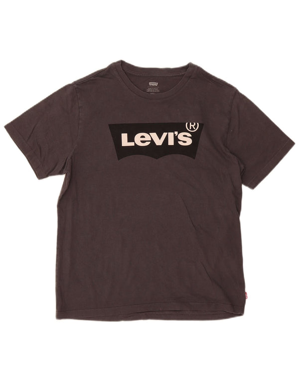 Ανδρικό γραφικό μπλουζάκι Levi's Small γκρι βαμβακερό