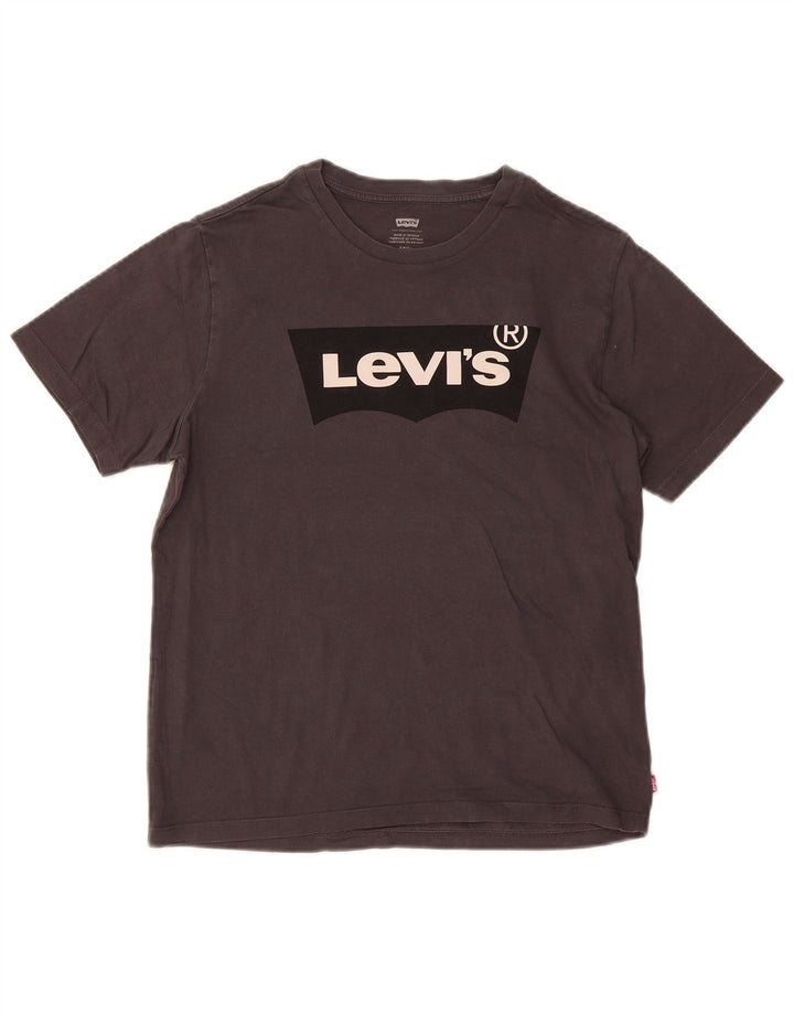 Ανδρικό γραφικό μπλουζάκι Levi's Small γκρι βαμβακερό