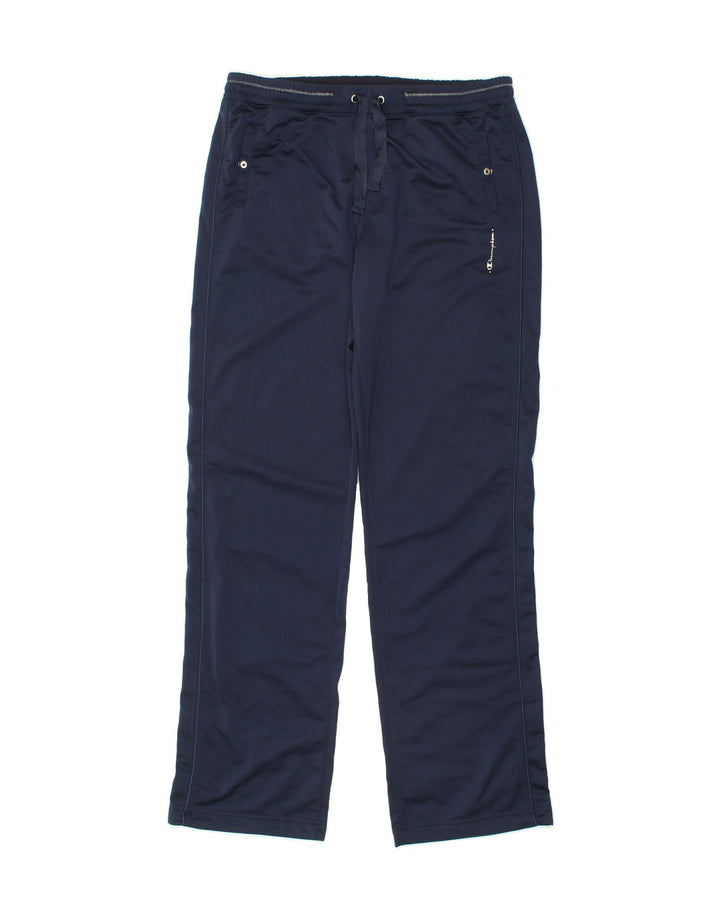 CHAMPION Womens Tracksuit Trousers UK 18 XL Navy Blue Polyester Vintage Champion and Second-Hand Champion from Messina Hembry 