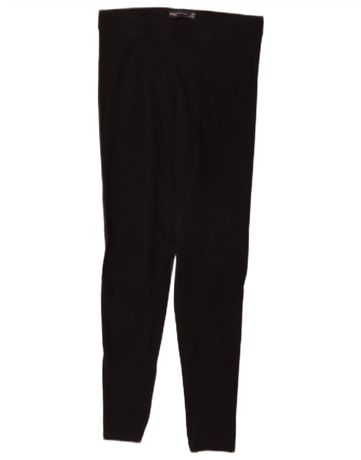 Marks & Spencer Γυναικεία Κολάν UK 8 Small Black Cotton