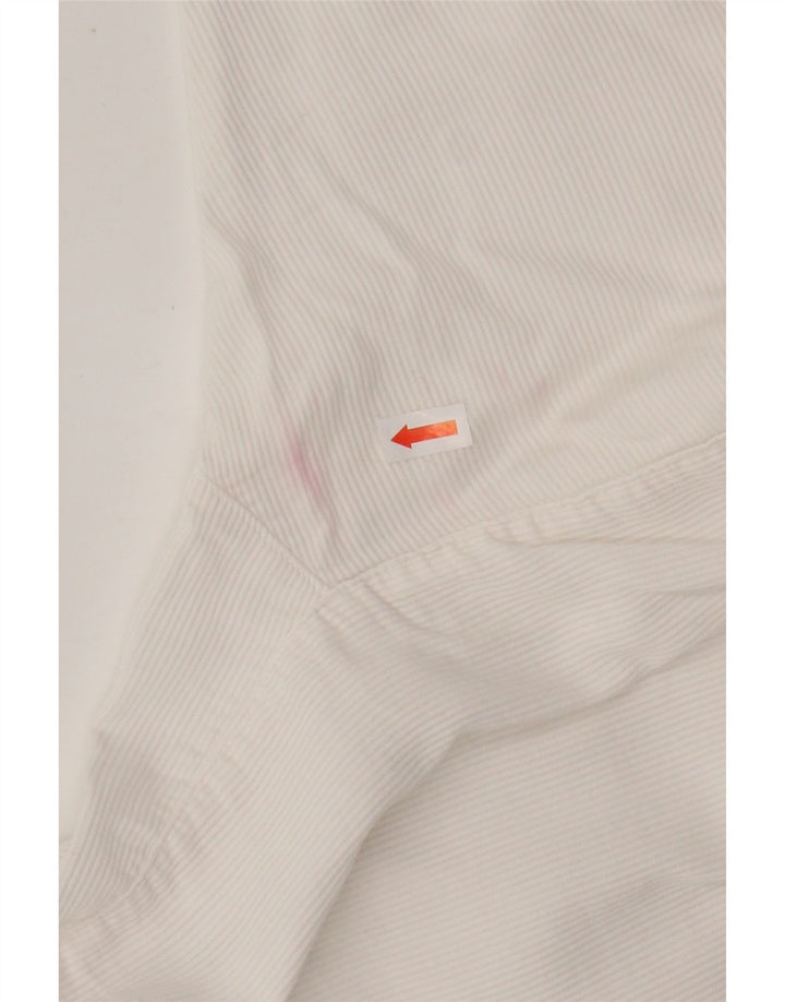 LES COPAINS Γυναικείο κοτλέ πουκάμισο μπλούζα UK 12 μεσαίο λευκό φλοράλ