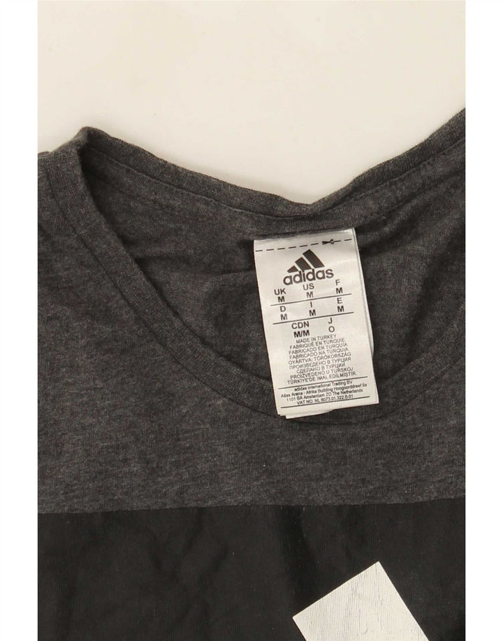 Ανδρικό γραφικό T-Shirt Adidas Top Μεσαίο γκρι βαμβακερό