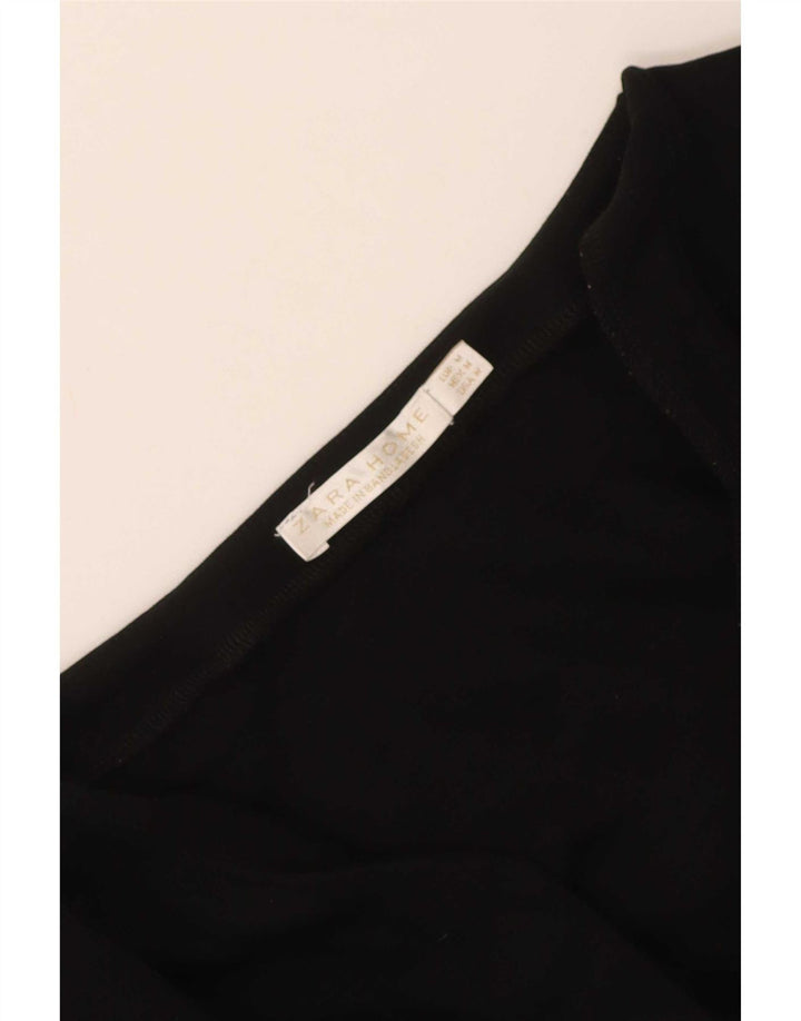 Zara Γυναικείο T-Shirt Φόρεμα UK 14 Medium Black