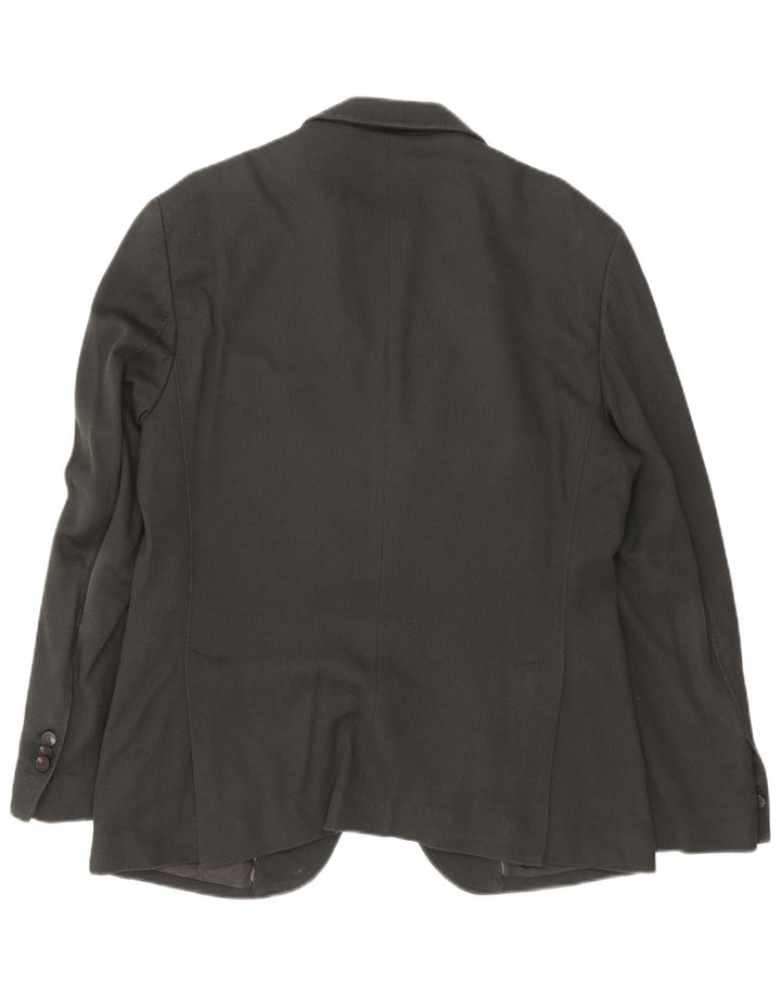 MASSIMO DUTTI Ανδρικό μπλέιζερ 3 κουμπιών μπουφάν IT 50 μεσαίου γκρι βαμβακερό