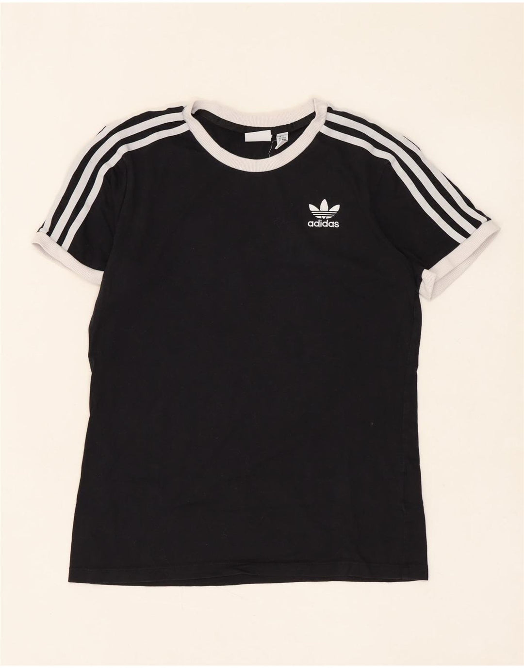 Γυναικείο T-Shirt Adidas Top UK 8 Small μαύρο βαμβακερό