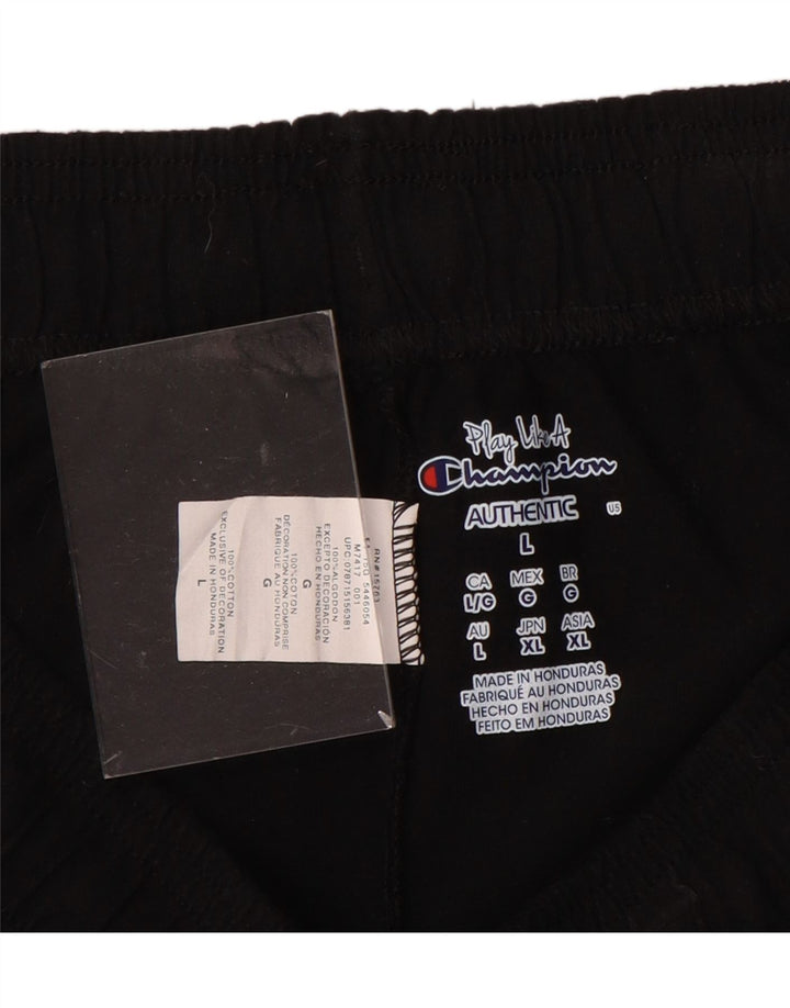 Γυναικείο αθλητικό σορτς CHAMPION UK 16 μεγάλο μαύρο βαμβακερό