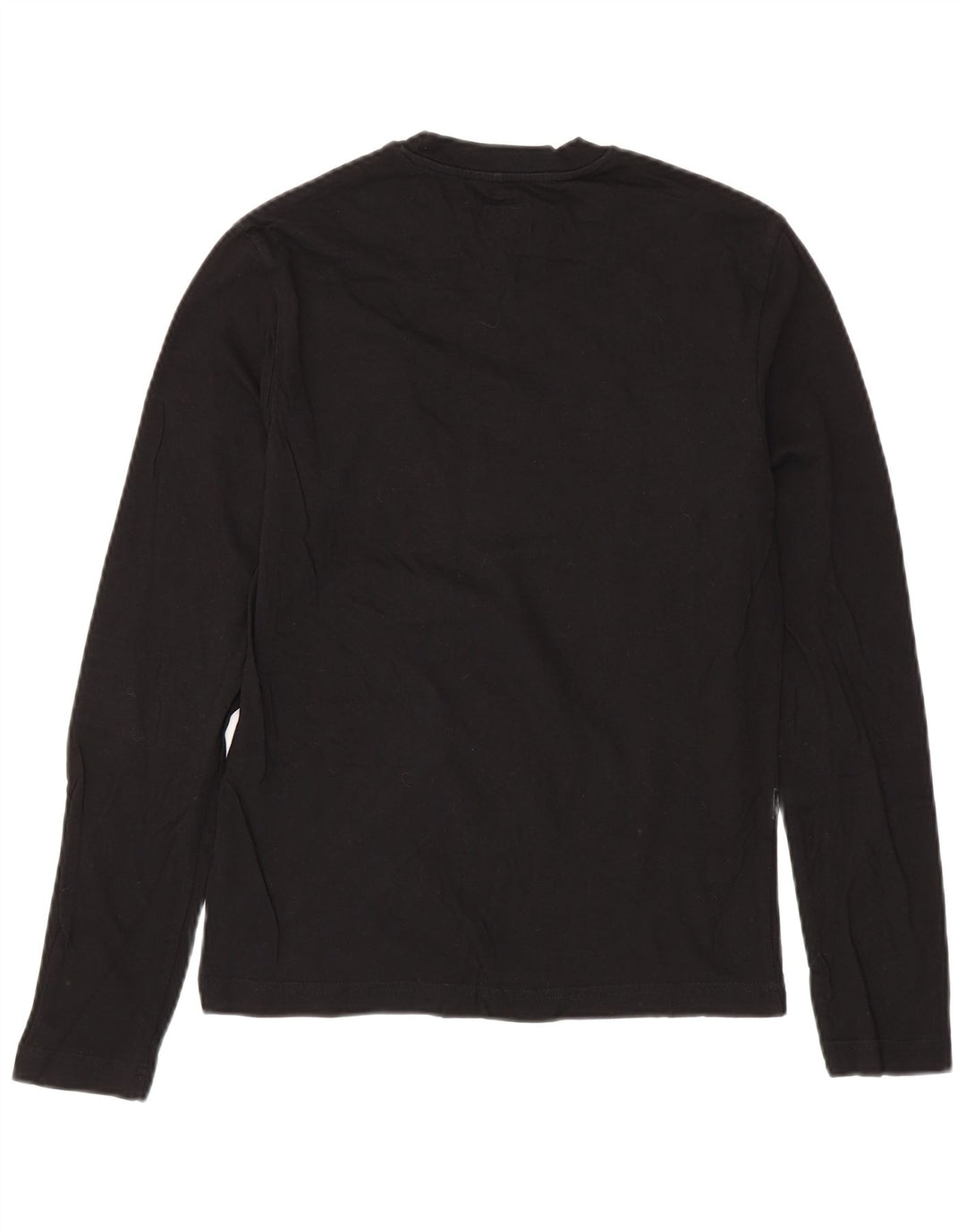 CALVIN KLEIN JEANS Ανδρικό γραφικό τοπ μακρυμάνικο μικρό μαύρο βαμβακερό