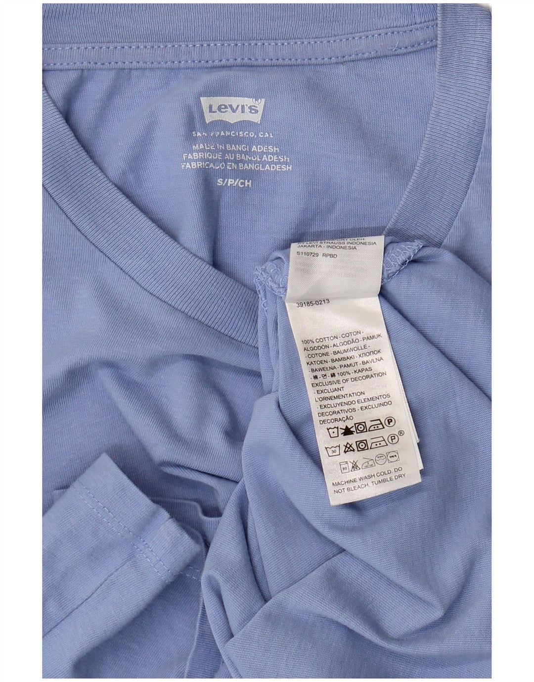 Γυναικείο T-Shirt Levi's Top UK 10 Small Blue Cotton