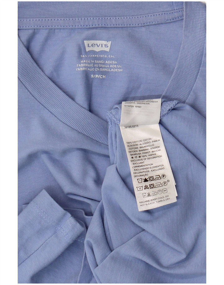Γυναικείο T-Shirt Levi's Top UK 10 Small Blue Cotton