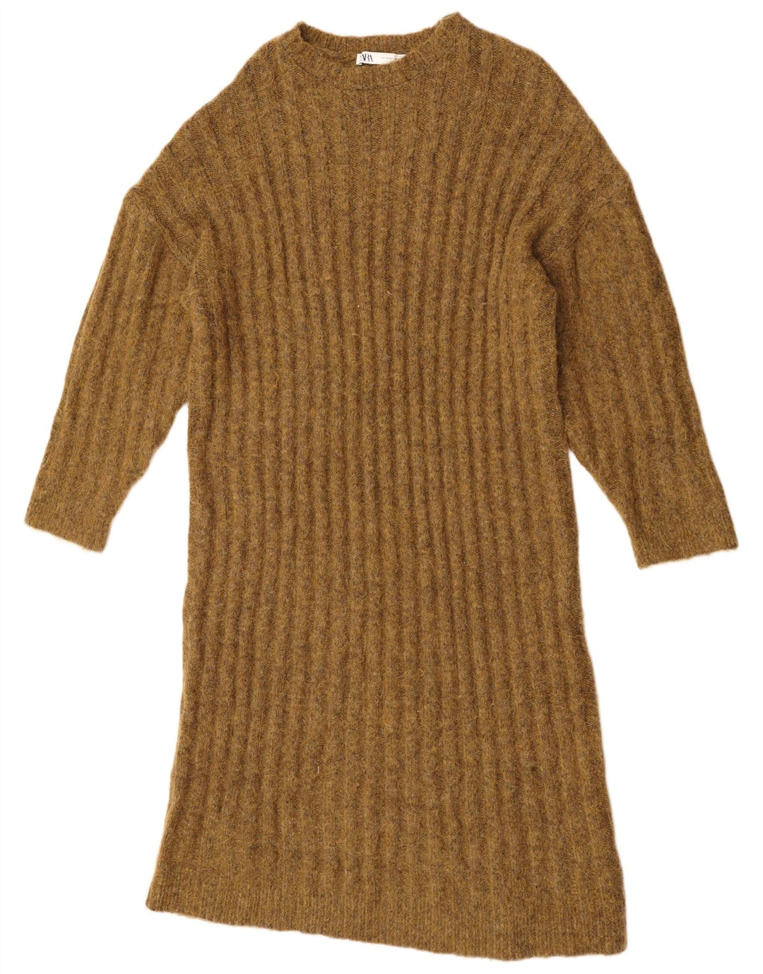 Γυναικείο φόρεμα υπερμεγέθους ZARA UK 14 Medium Khaki Nylon