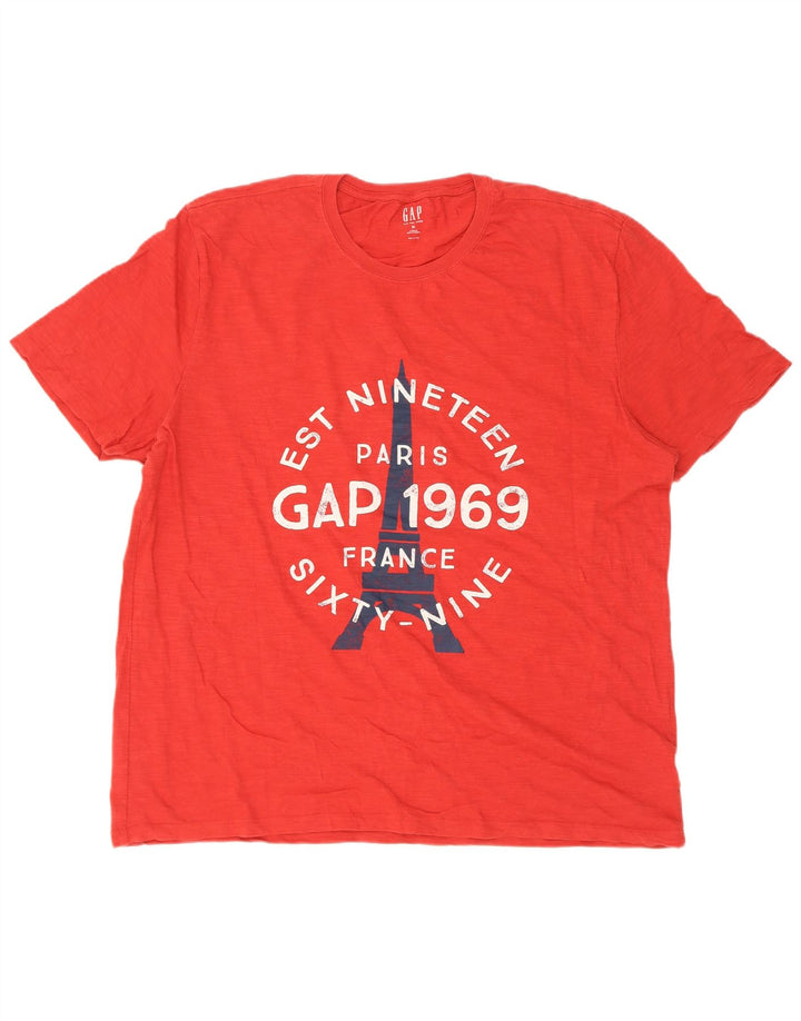 Ανδρικό γραφικό T-Shirt Gap Top XL Κόκκινο βαμβακερό