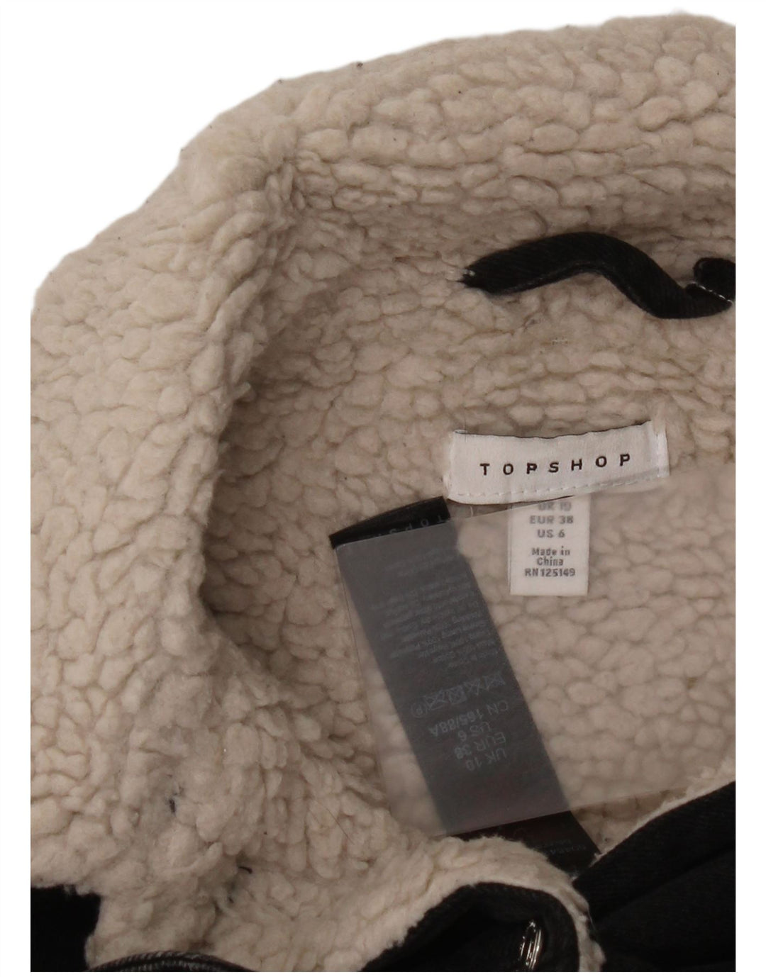 Topshop Γυναικείο Τζιν Σέρπα Μπουφάν UK 10 Μικρό Βαμβακερό