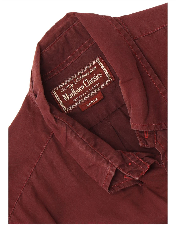 Ανδρικό πουκάμισο Marlboro Classics Large Maroon