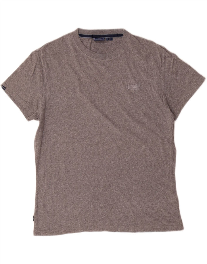 Superdry γυναικείο μπλουζάκι μπλουζάκι UK 16 Μεγάλο βαμβακερό γκρι φλιτζάνι