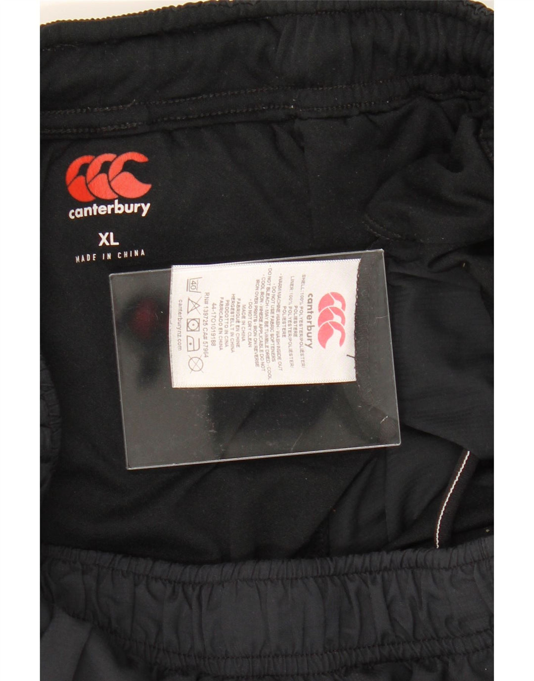 CANTERBURY Mens Sport Shorts XL  Black Polyester Vintage Canterbury and Second-Hand Canterbury from Messina Hembry 
