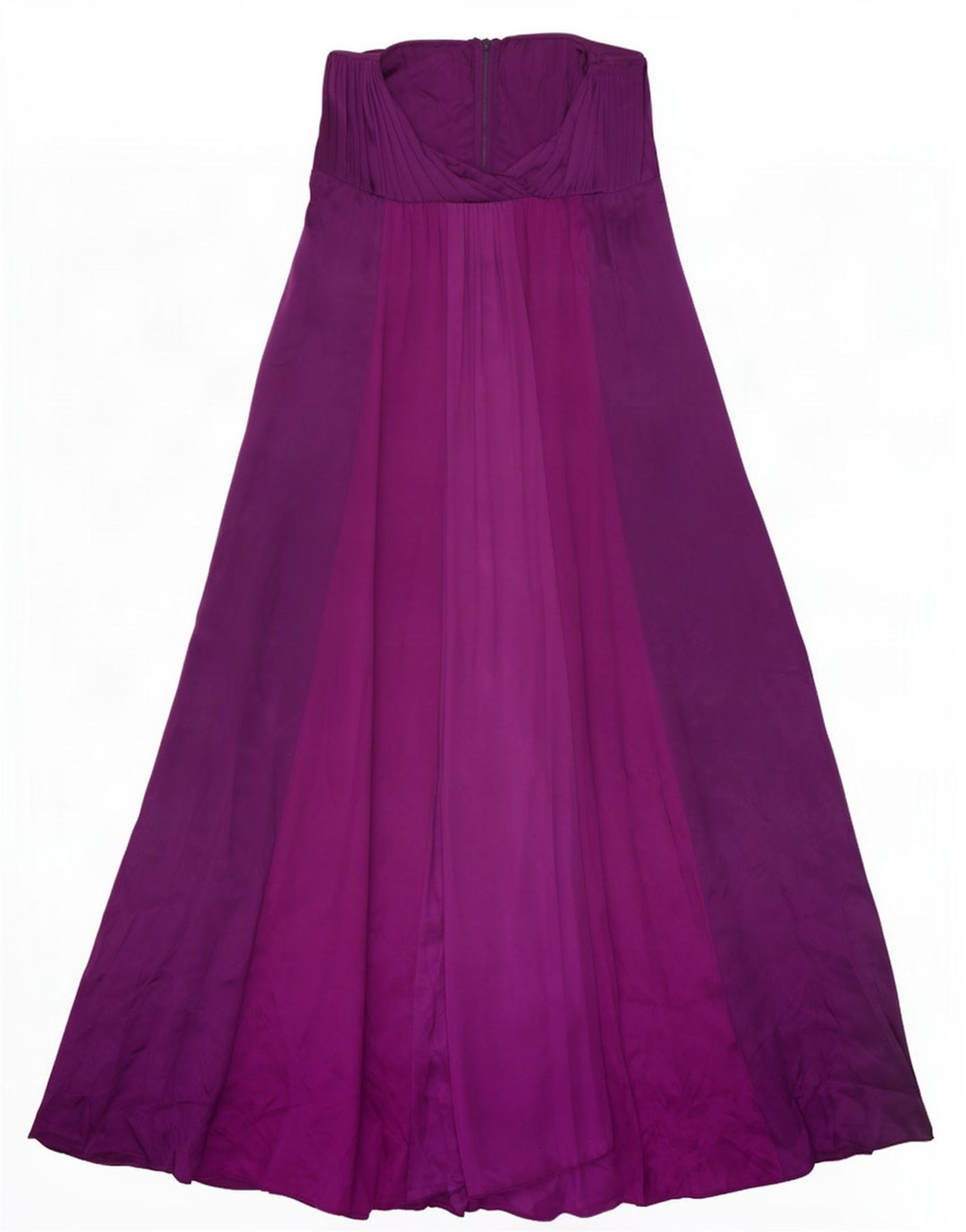 Monsoon Γυναικείο Στράπλες Φόρεμα UK 12 Medium Purple Colourblock Silk