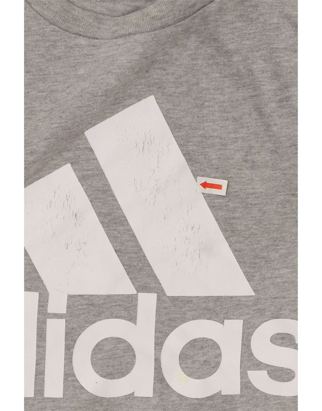 Ανδρικό γραφικό T-Shirt Adidas Top μεγάλο γκρι βαμβακερό