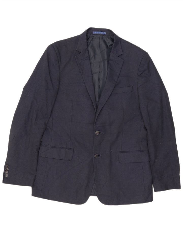 Marks & Spencer Ανδρικό μπλέιζερ με 2 κουμπιά μπουφάν UK 42 Large Navy Blue Polyester