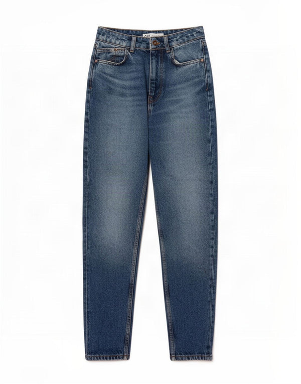 Zara γυναικείο ψηλόμεσο τζιν EU 34 2XS W24 L26 Μπλε βαμβακερό