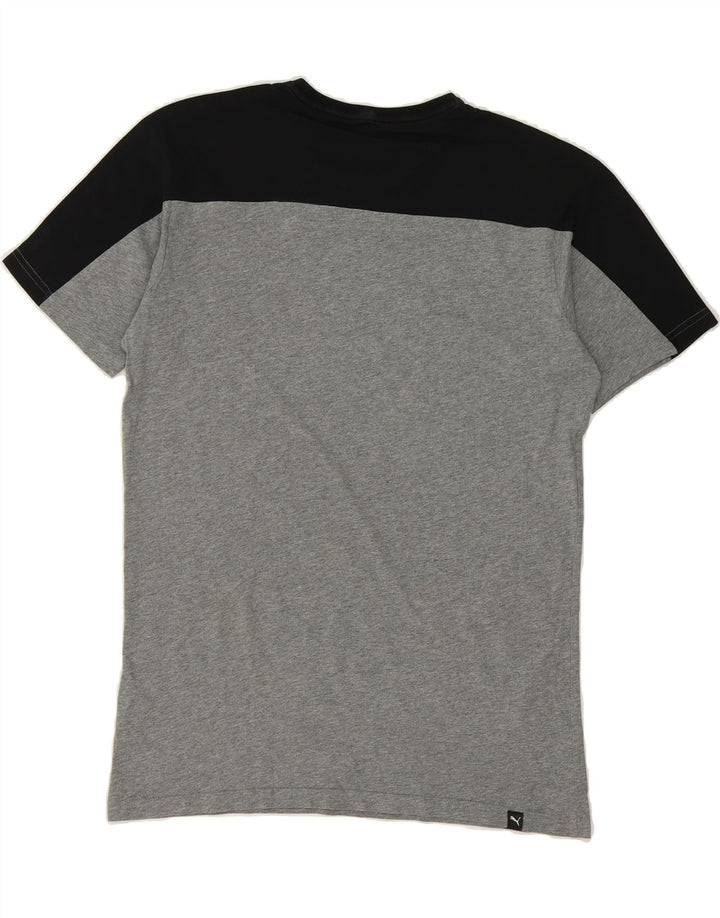 PUMA Mens Graphic T-Shirt Top Small Grey Colourblock Cotton Vintage Puma and Second-Hand Puma from Messina Hembry 