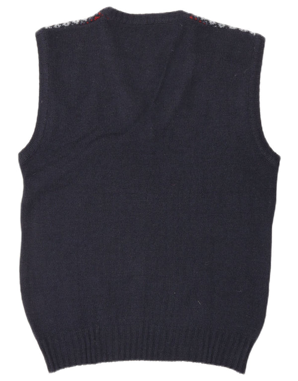 Ανδρικό γιλέκο WRANGLER Tank Top Medium Navy Blue Argyle/Diamond Wool