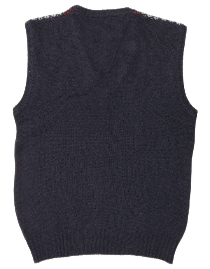 Ανδρικό γιλέκο WRANGLER Tank Top Medium Navy Blue Argyle/Diamond Wool