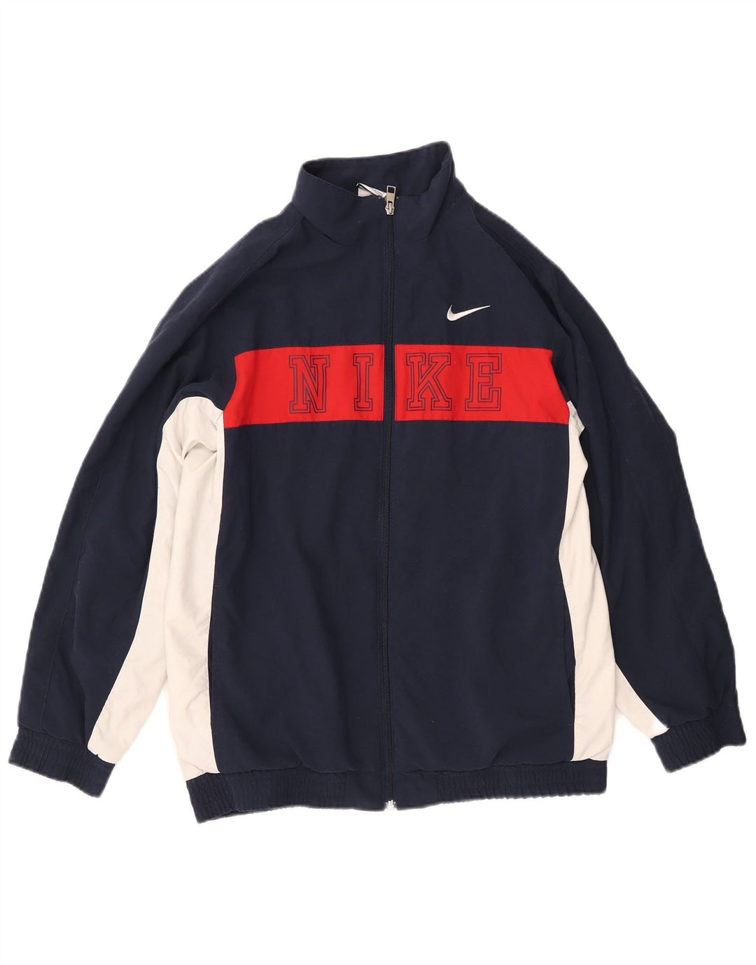 Μπουφάν NIKE Boys αθλητική φόρμα 13-14 ετών XL Navy Blue Colorblock
