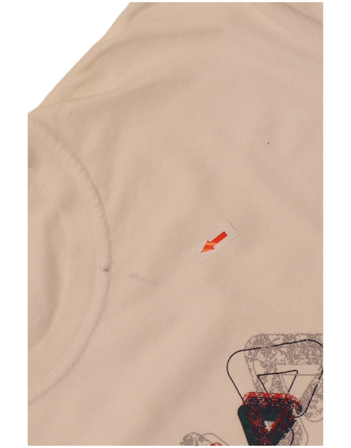 Ανδρικό γραφικό T-shirt Fila Top Medium White