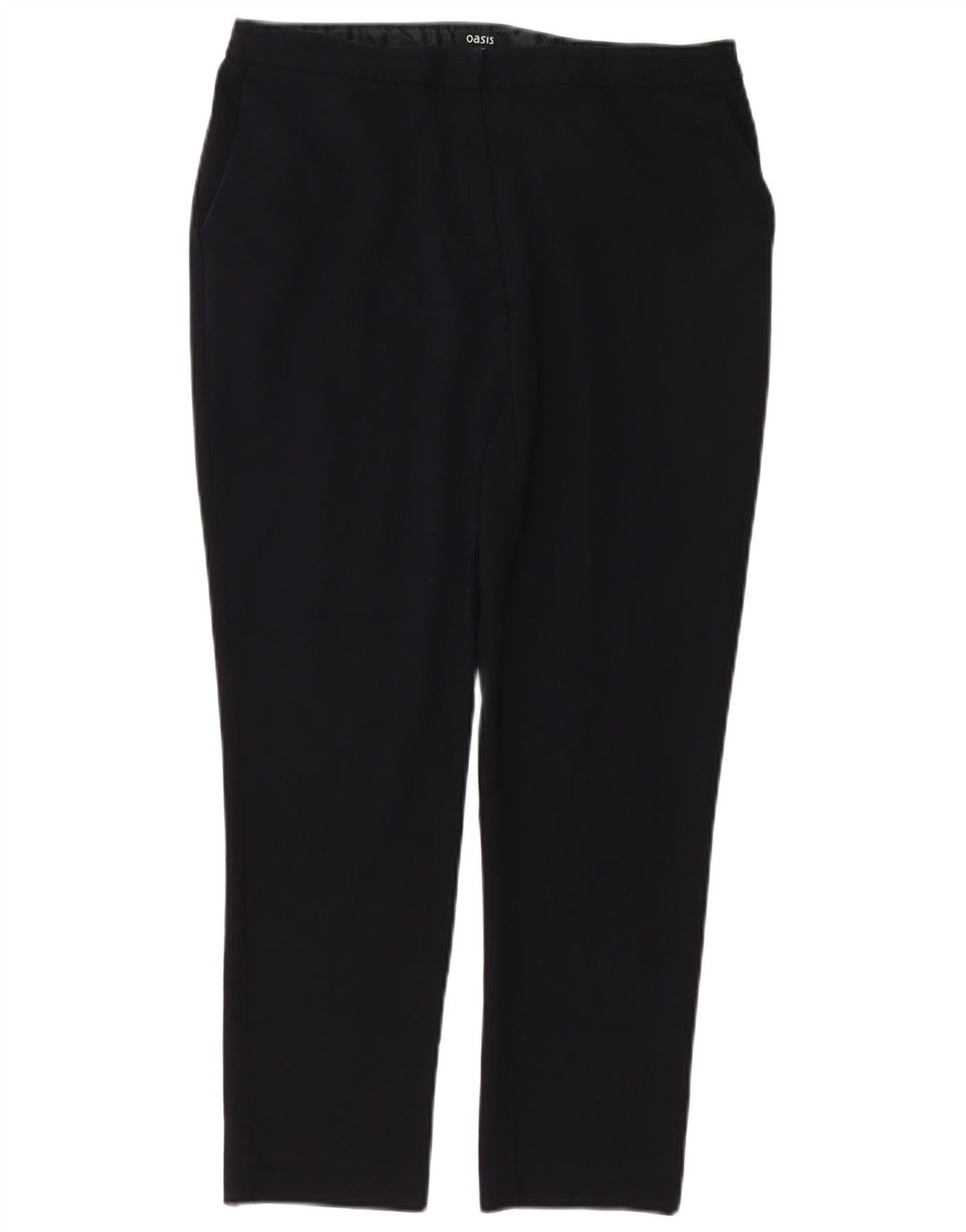 Γυναικείο ίσιο παντελόνι Chino Oasis UK 12 Medium W32 L26 μαύρο πολυεστέρα
