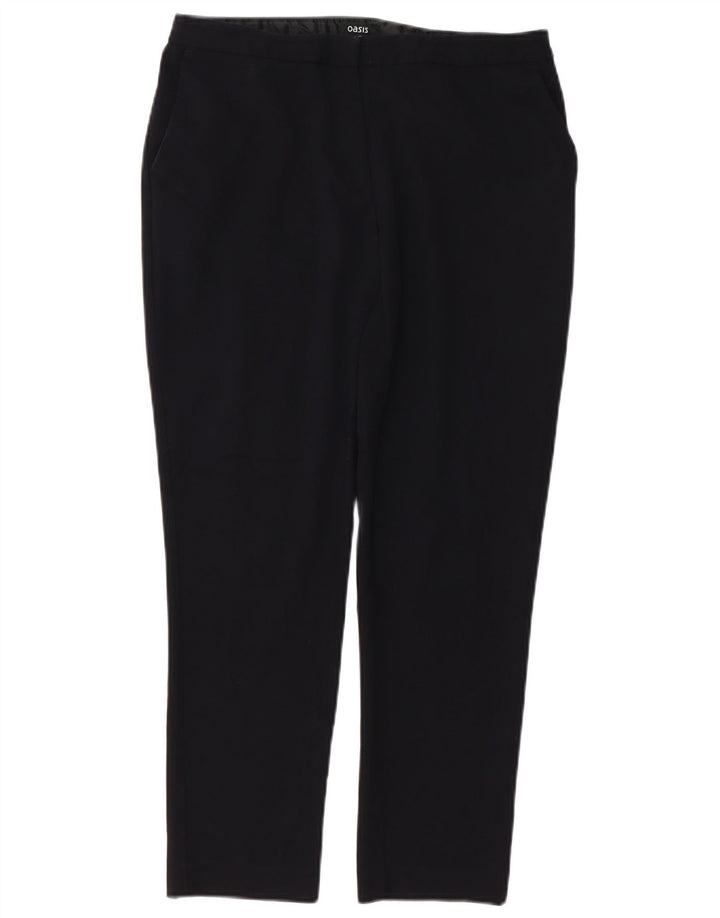 Γυναικείο ίσιο παντελόνι Chino Oasis UK 12 Medium W32 L26 μαύρο πολυεστέρα