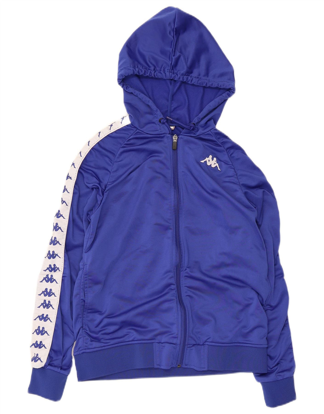 KAPPA Γυναικείο πουλόβερ με κουκούλα με φερμουάρ UK 10 Small Blue Colourblock