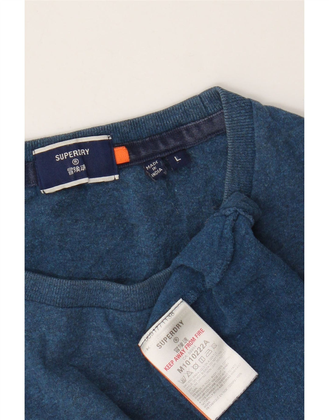 Ανδρικό μπλουζάκι Superdry Μπλουζάκι από μεγάλο βαμβακερό μπλε φλύκταινα