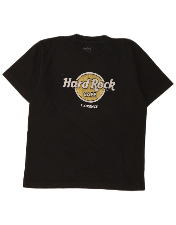 Hard Rock Cafe Boys Florence Graphic T-Shirt Top 13-14 Years Large Black