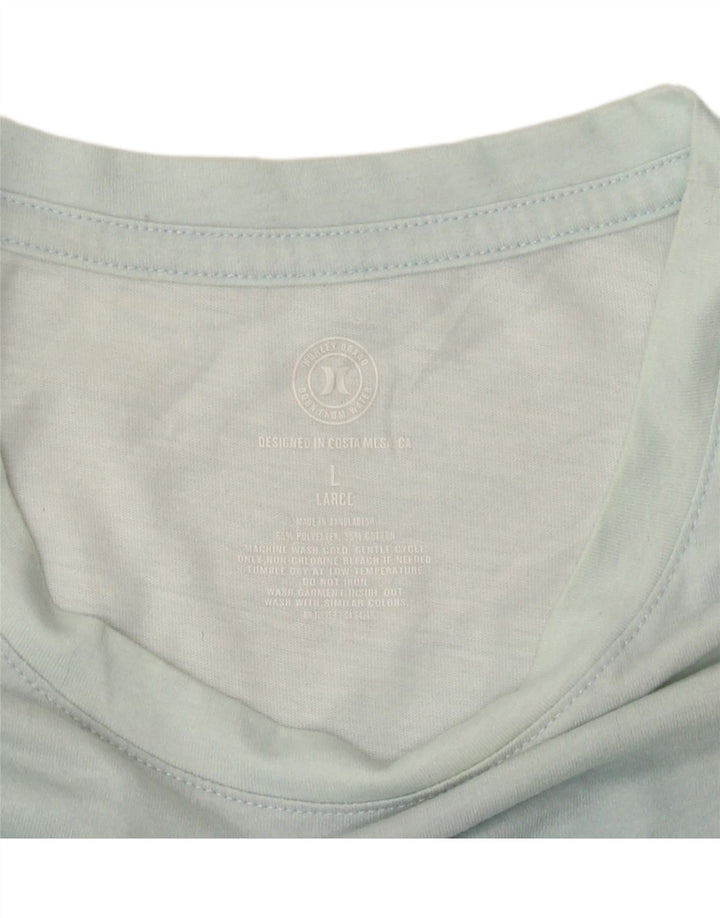 Ανδρικό T-Shirt Hurley Top Large Blue Colorblock Πολυεστέρας