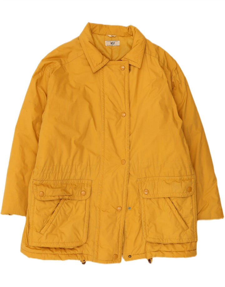 SARA GLENZER Γυναικείο παλτό αντιανεμικό μεγάλου μεγέθους UK 14 Medium Yellow