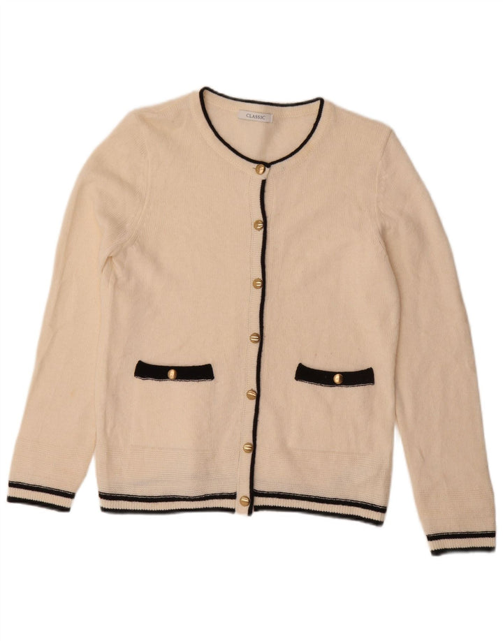 Marks & Spencer Γυναικεία ζακέτα πουλόβερ UK 10 Small Off White Colourblock