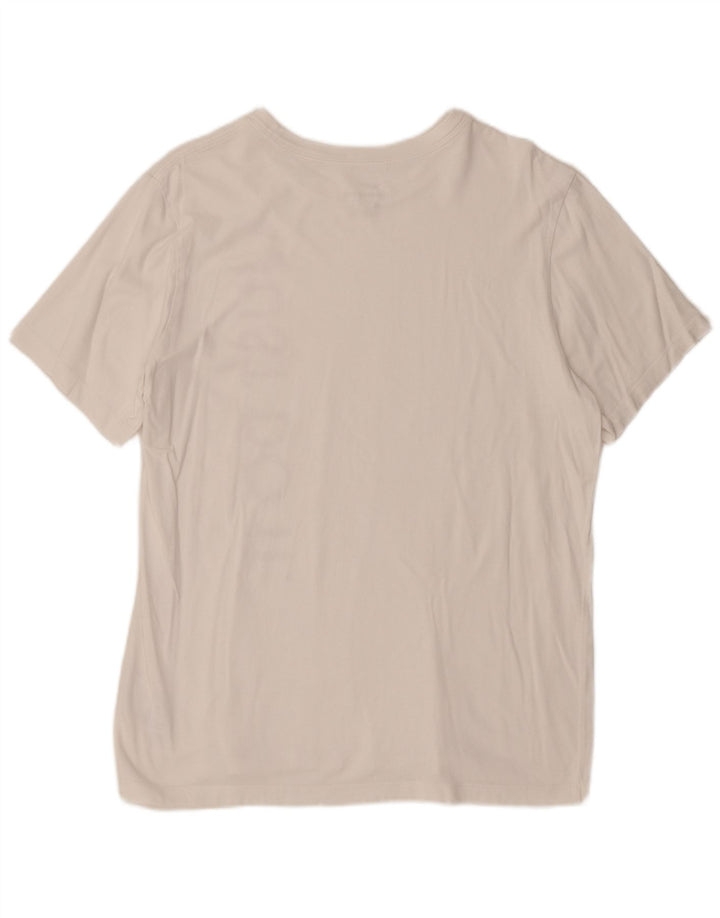 Ανδρικό γραφικό μπλουζάκι Nike, μεγάλο λευκό βαμβακερό