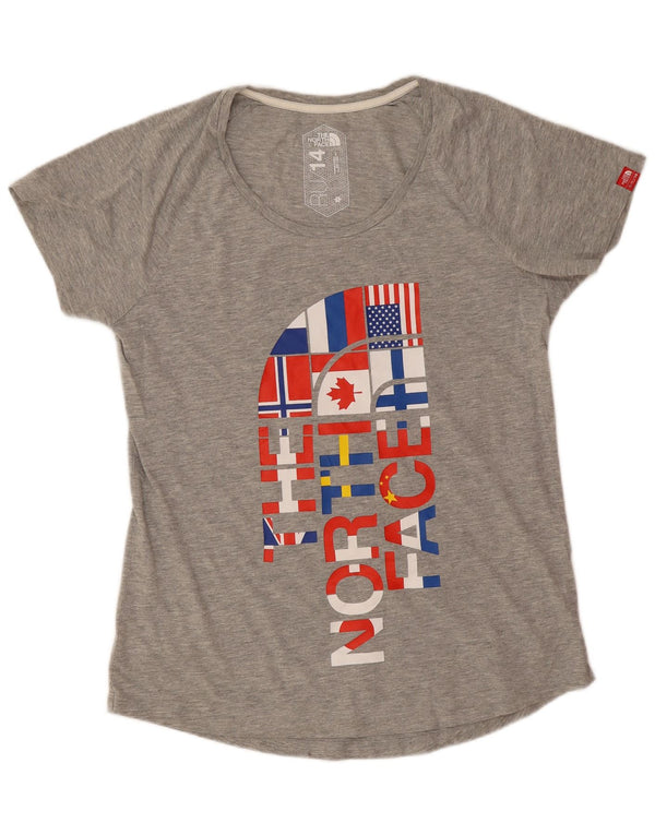 The North Face γυναικείο μπλουζάκι RU/14 γραφικό Top UK 14 Large Grey Sports