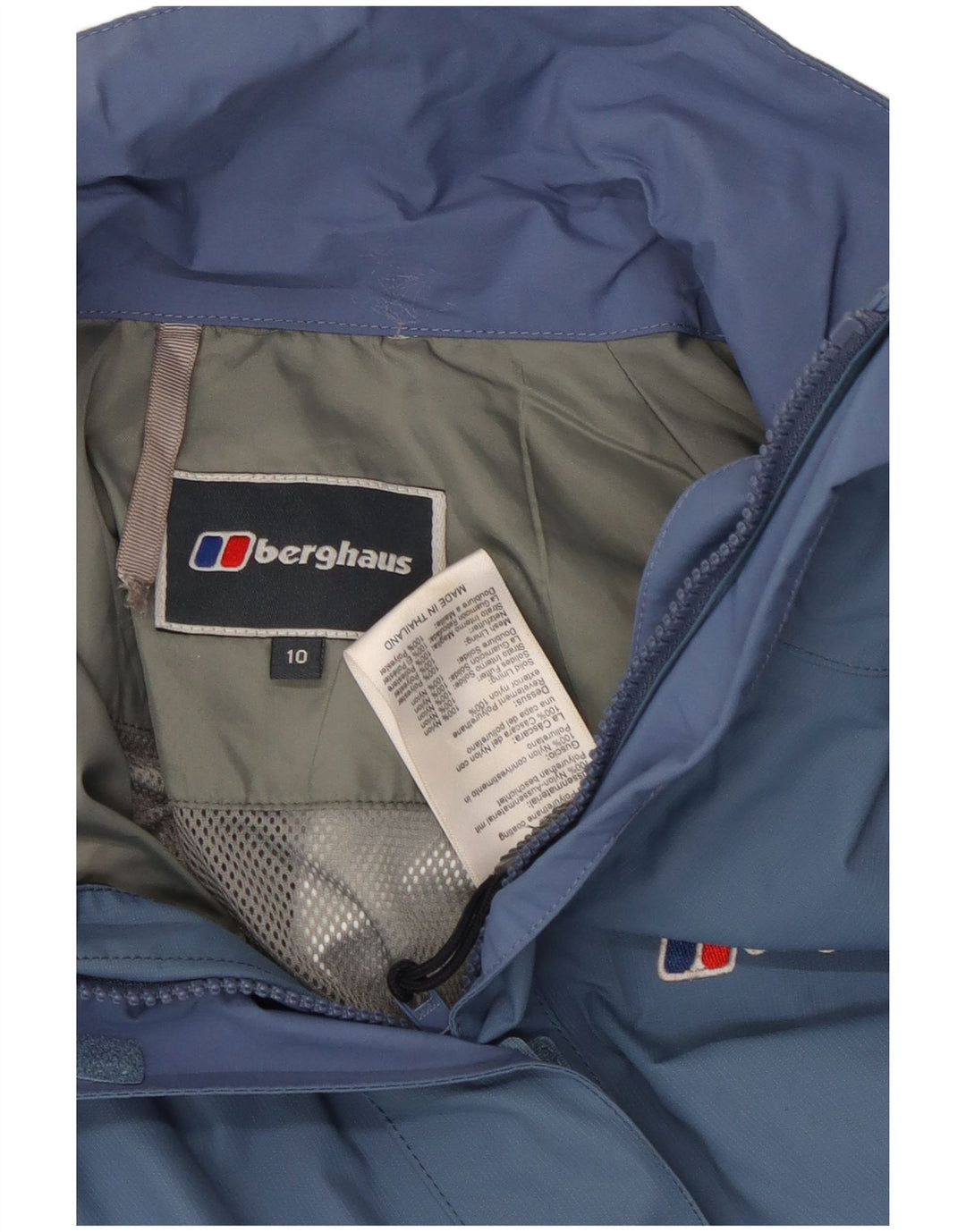 BERGHAUS Γυναικείο μπουφάν βροχής με κουκούλα UK 10 Small Blue Colorblock Nylon