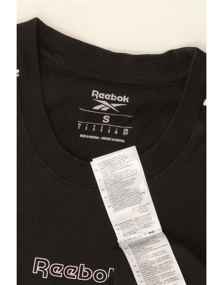 Ανδρικό T-Shirt Reebok Top Μικρό μαύρο βαμβακερό