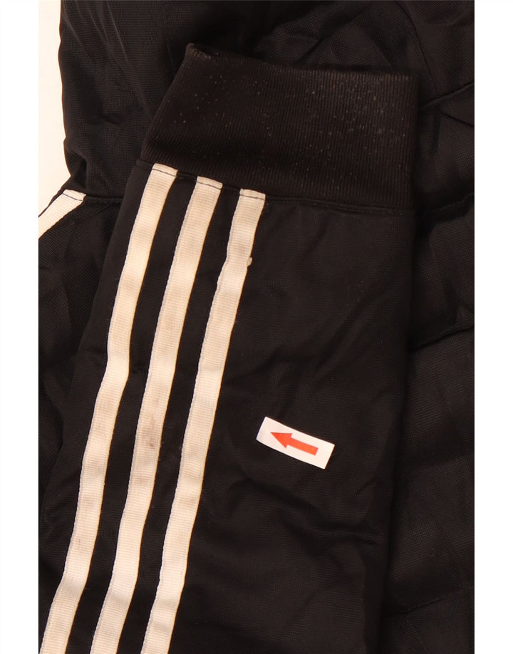 Γυναικείο μπουφάν με κουκούλα Adidas UK 6 XS μαύρο πολυεστέρα