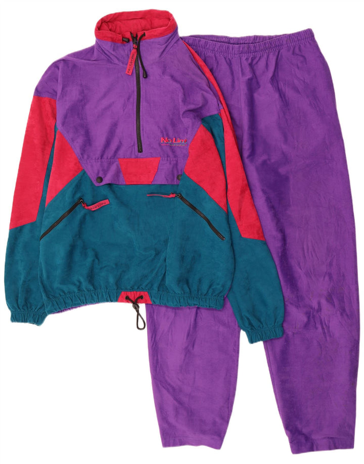 No Limits Ανδρική πουλόβερ με κουκούλα Full Trackssuit 2XL Purple Colourblock