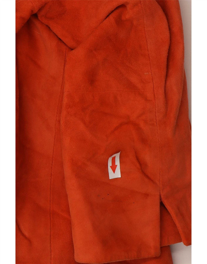 Conbipel Γυναικείο Μπουφάν 3/4 μανίκι Suede IT 44 Δερμάτινο μεσαίο πορτοκαλί